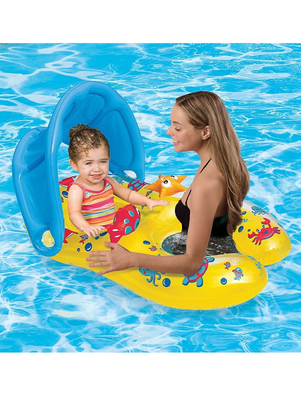 NWT Banzai Sun Safe Mommy & Me Pool Float